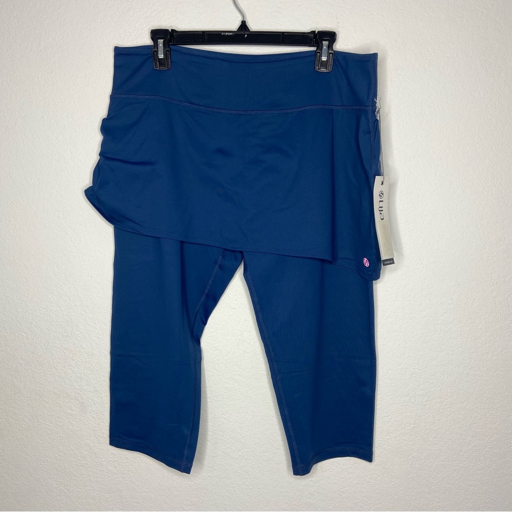 Lija Tennis Abyss Skapri Leggings Ruched Skirt Size XL NWT